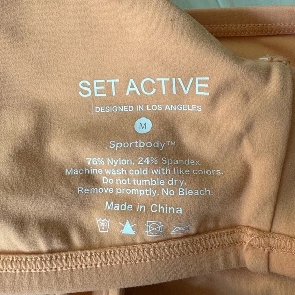 Set active Sportbody Dip Bra peach size medium - Picture 3 of 3